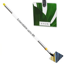 Extend A Vue Inspection Mirror Telescoping Pole, Lightweight & Durable, 4 ft - 8 ft Pole, 6 x 6 inch Acrylic Mirror