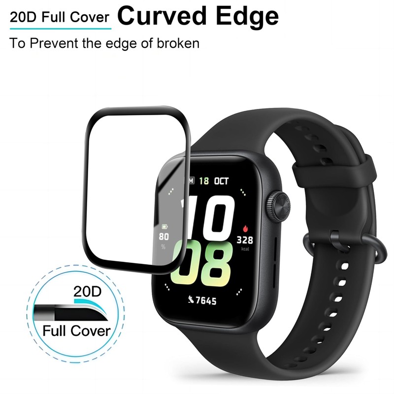 USDILU 4 Pack Mica para Smartwatch Honor Watch 5, Soft