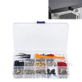 PC Screws Assorted Set, Computer Screws, PC Screws Set, Screws Assortment Kit, Computer Screws Set for Motherboard, Motherboard, Housing, Hard Drive, with Screwdriver and Brush