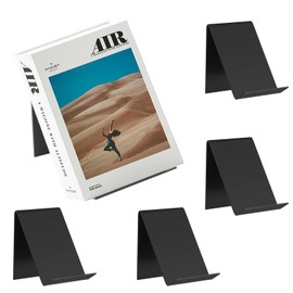 Pack of 5 Acrylic Book Stands Black Book Stand 13 x 11.5 x 10 cm Presentation Stand Slanted Book Holder Table Small Book Support for Books Photos Picture Albums Picture Books