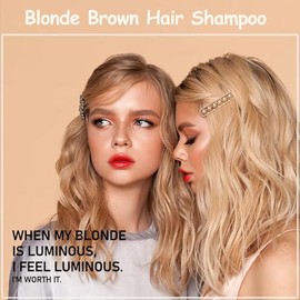 Hair Dye Shampoo 3 en 1 – Shampoo Tinte para Canas para Mujeres y Hombres | Color Golden Brown/Rubio | Cubre Canas Instantáneo, Deja Color Natural y C