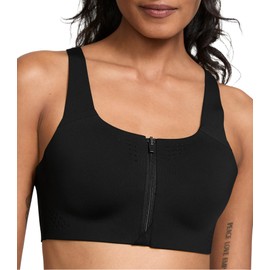Victoria's Secret Women's VSX Featherweight Max Front Close Sports Bra, High Impact, Black, 32DD