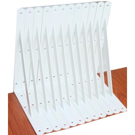 16 Pack L12" x H 8" White Heavy Duty Shelf Brackets with Screws Metal Shelf Brackets Shelf Support Angle Brackets for Shelves L Brackets Heavy Duty Floating Shelf Brackets