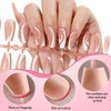 LoveHome 150pc French Tips Press on Nails Long Coffin Fake
