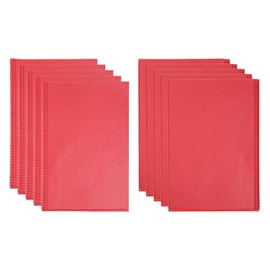 MECCANIXITY Miniature Roof Tiles PVC Model Roof Tiles Mini DIY Tiles Model Building Set for Model Building Dolls Houses Garden Sand Table 29.5x19.5cm/1.16x0.76" Red Pack of 10,1:30/1:20