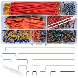 2-125 mm Breadboard Jumper Wire Kits, PCB Circuit Boards Jumper Wire Cables Assortment Kits with 14 Different Lengths, for Breadboard Prototyping Solder Circuits (840Pcs)