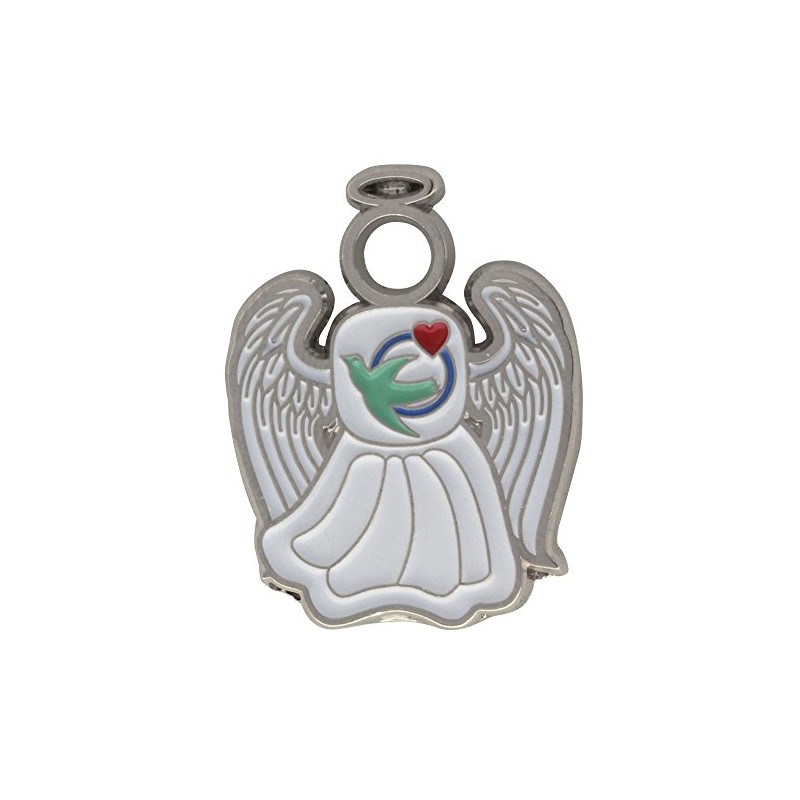 Sterling Gifts 24 Visiting Nurses Guardian Angel Pins, with Heart,