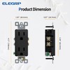 ELEGRP Decorator Receptacle, 15A 125V Standard Electrical Wall Outlet, 2