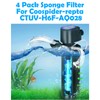 TARARIUM CTUV-H6F Aquarium Filter Sponge Replacement Filters 4 Pack CTUV-H6F-800A,