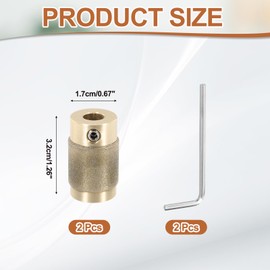 PATIKIL 3/4 Inch Diamond Grinder Bit Head Tools, 2 Pcs Combination Set Ceramic Stained Glass Grinding Wheel Abrasive Tool for Forming Drilling Hard Glass, Gold Tone MCB34