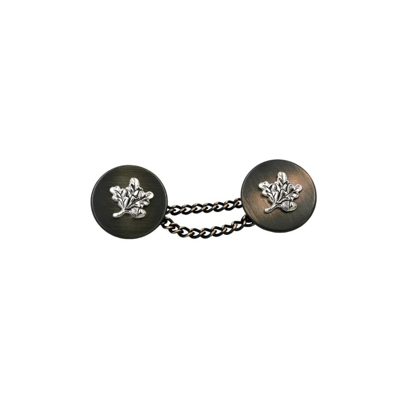 Silver Oak Branch on Bronze Brass Gold Antique Metal Buttons