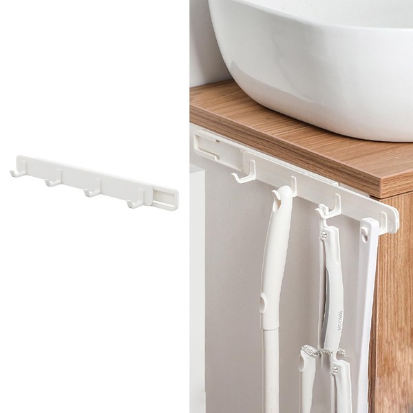 Pokumil Wall Hanging Hooks, 2 Drawers, Sliding Hooks, Kitchen Hooks,