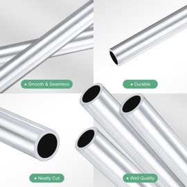 M METERXITY 3-Pack 300mm 6063 Aluminum Round Tube, 10mm ID 13mm OD Seamless Aluminum Tubing for Construction/Machining/DIY Crafting, Metal Straight Pipe [0.39x0.51x11.8IN]