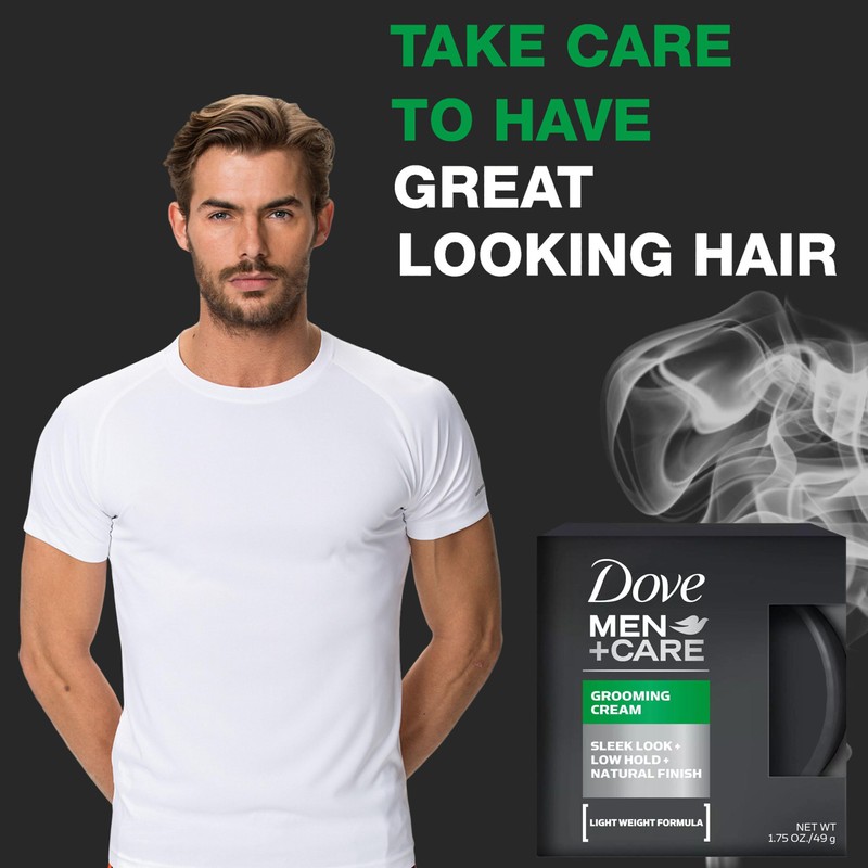 Dove Men+Care Grooming Cream, 3 Pack Hair Styling Cream for