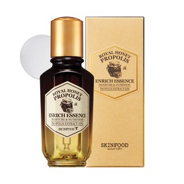 SKINFOOD Royal Honey Propolis Enrich Essence - 63% Black Bee Propolis & 10% Royal Jelly Extract Face Serum - Propolis Serum for Skin, Valentine Day Gift - 1.69 Fl. Oz. (50mL)