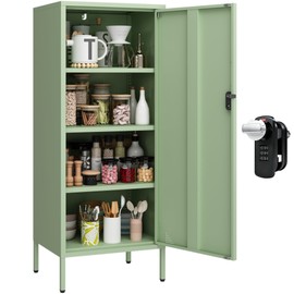 Steehoom Metal Lokcer Cabinet (Green, 19.69" D x 15.75" W x 49.21" H)