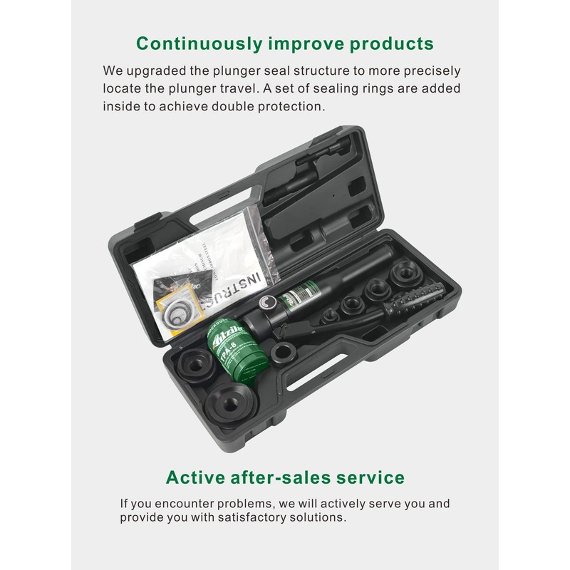UTZIKO Hydraulic Knockout Hole Punch Driver Kit 1/2 to 2