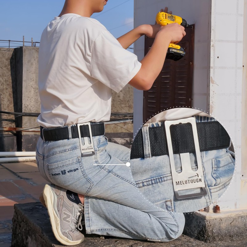 MELOTOUGH Drill Belt Holder,Drill Holder for Tool Belt,Drill Holster,Tape Measure