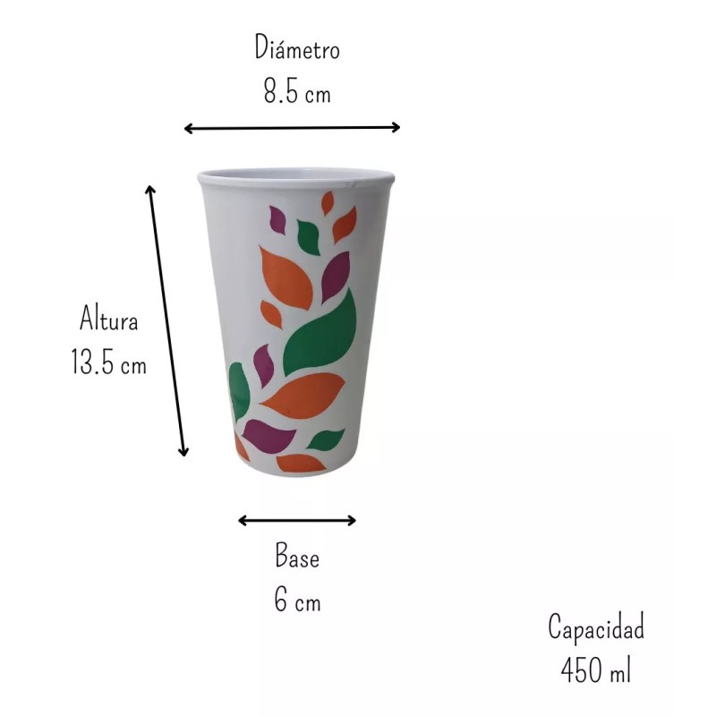 Anforama Vaso Para Agua Tipo Plástico Melamina 450 Ml Maube