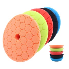 FUNFANG Buffing Polishing Pads 5 Pcs 6 Inch Large Size Sponge Polishing Pads Car Foam Buffing Sponge Pads Kit for Car Buffer Polisher Compounding Polishing Waxing