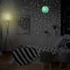 WANDKINGS Luminous Stickers Moon in Set with 250 Stars –