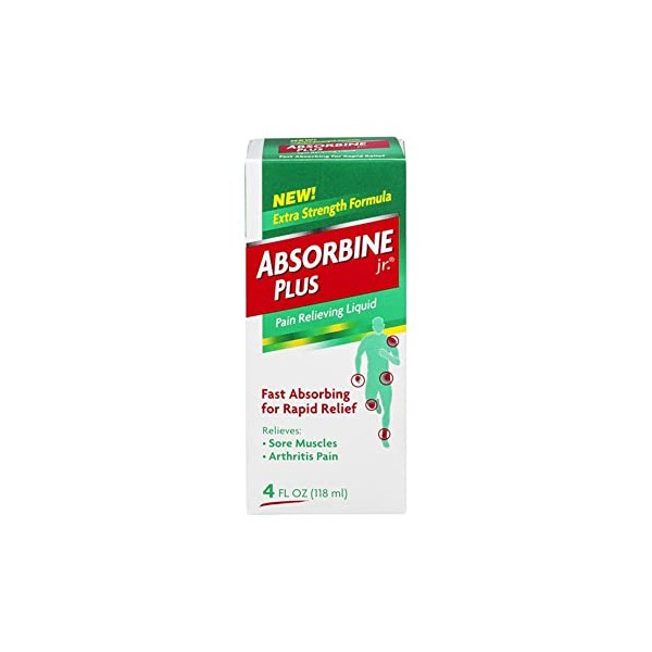 Absorbine Jr Plus Pain Relieving Liquid - 4 oz, Pack of 2