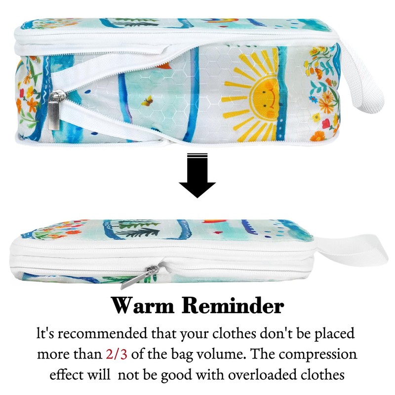 6 Set Compression Packing Cubes for Travel,Bohemia Packing Cubes for