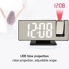 Digital Alarm Clock 180° Rotatable Projection 4 Level Brightness LED