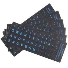 Hoement 6 Piezas Teclado de computadora Pegatinas Alfabeto Pegatinas Etiquetas de Teclado inglés teclados Teclado Ingles Universal Pegatinas Teclado Pegatinas Multicolor Apliques