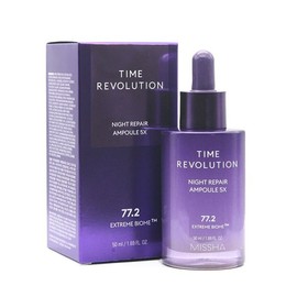 Missha 미샤 나이트리페어 보랏빛 앰플 5X 50ml-5세대 Missha Night Repair Purple Ampoule 5X 50ml - 5th Generation