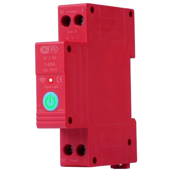 BuyWeek WiFi Circuit Breaker, 63A Din Rail Circuit Breaker for