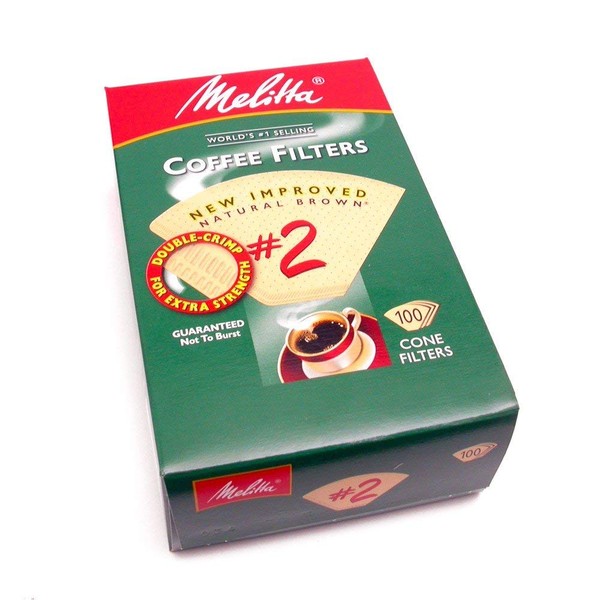 Melitta 622752#2 Filtros de café de cono café natural, 100 unidades (2 unidades)