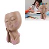 Girl Head Flowerpot Resin Face Planter Succulent Flowerpot Decoration for