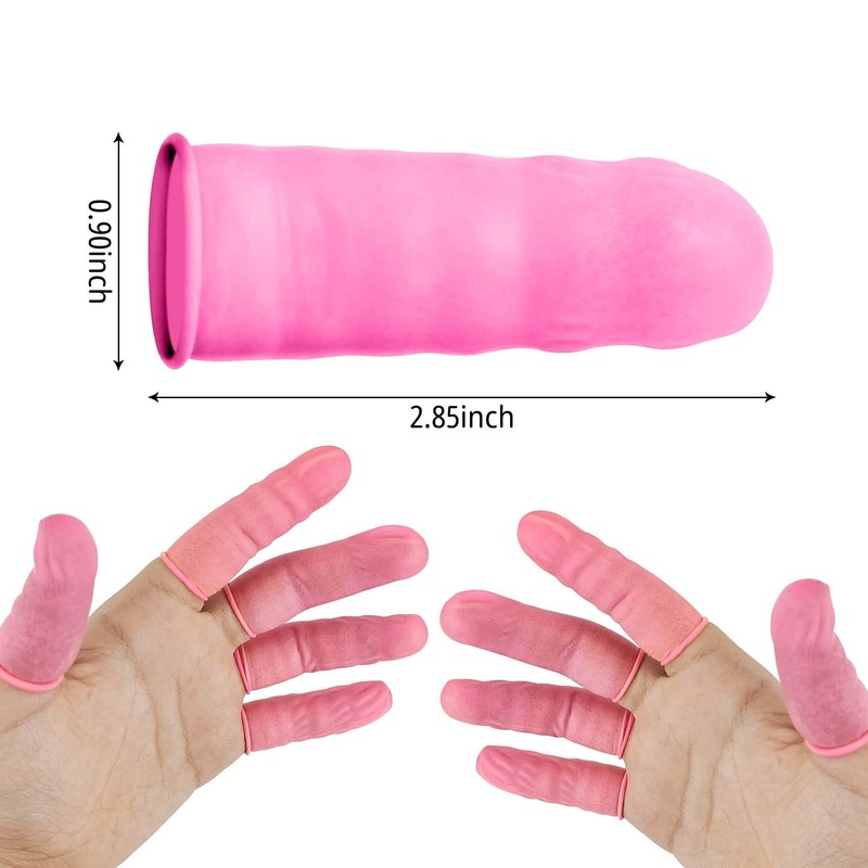 200 Pcs Disposable Finger Protectors, Finger Cots, Latex Anti-Static Finger