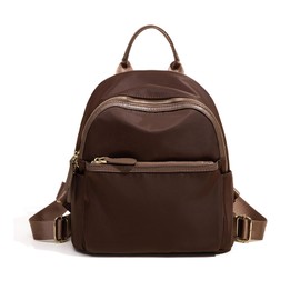 SUNLUTO Ladies' Backpack Cute Large Capacity Mini Bag Small Lightweight Casual Backpack Stylish Simple Multi-pocket Adult Waterproof Anti-theft Commute Travel Oxford+PU Fabric, coffee