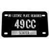 Scooter Tag No License Plate Required 49cc 49 CC Diamond