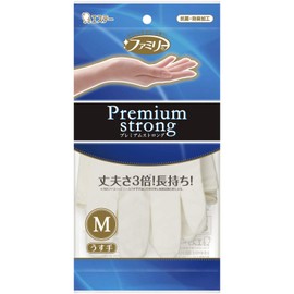 Family Premium Strong Nitrile Rubber Gloves, Medium, Off-White, Thin, Dishwashing, Cleaning, Washing, Food Sanitation Law Compliant