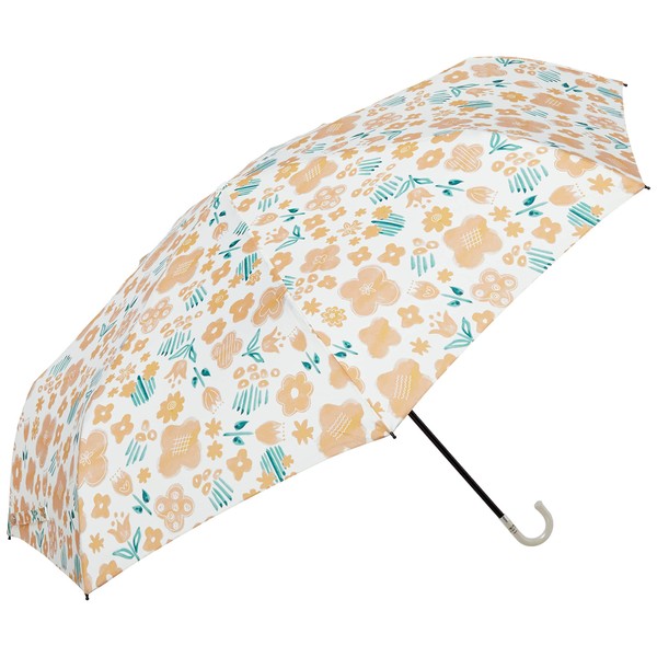 Moonbat ESTA Folding Umbrella, Flower Dance, Folding Umbrella, Flower Pattern, Simple, Stylish, Cute, Ladies' Gift (Can be Used in Rain or Shine, UV Protection, Resistant to Breaking Even in Strong