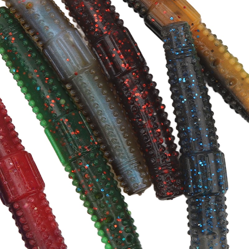 16pcs Soft Lure TPR Bite Resistant Hidden Hook Tip Built