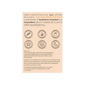 AHAL - Jabón Corporal con Miel Maya, Limpieza Nutritiva y Suavidad Natural, Ideal para Todo Tipo de Piel, Perfecto para Pieles Maduras, Ingredientes Naturales, 100g
