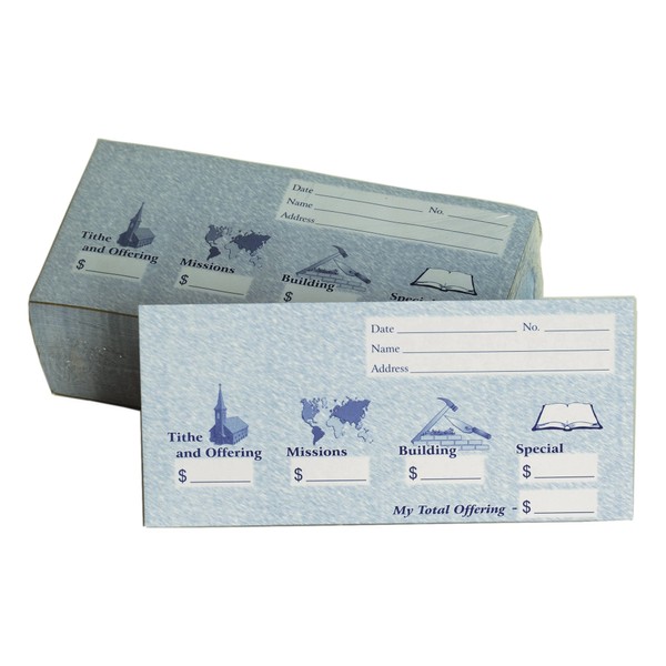 Church Offering/Tithe Donation Envelopes, Friendly Welcome Message, Missions, Building &