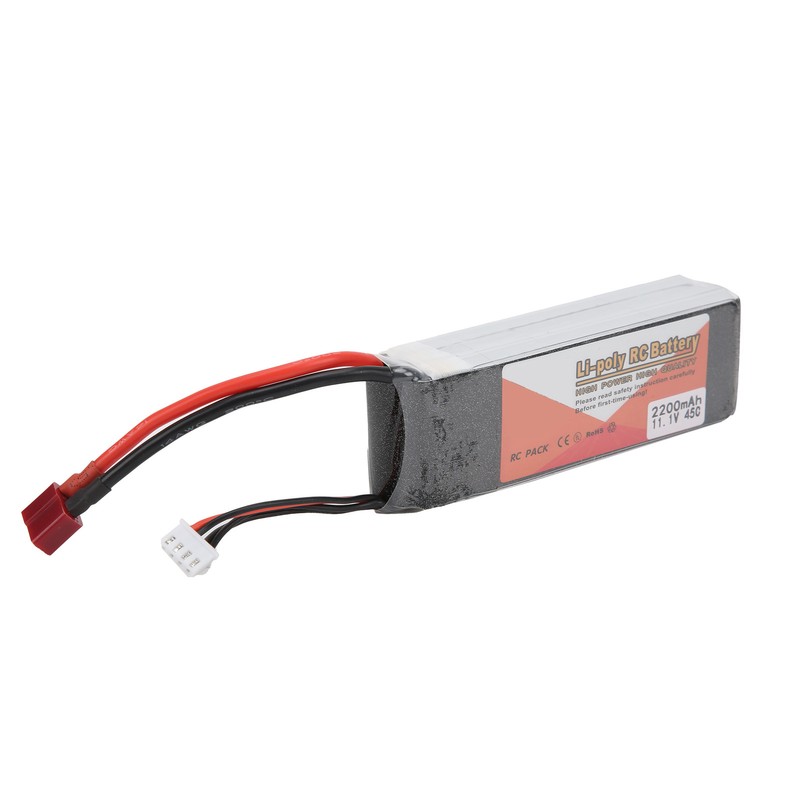 11.1V 2200mAh 3S 45C Lipo Battery Pack with T Plug