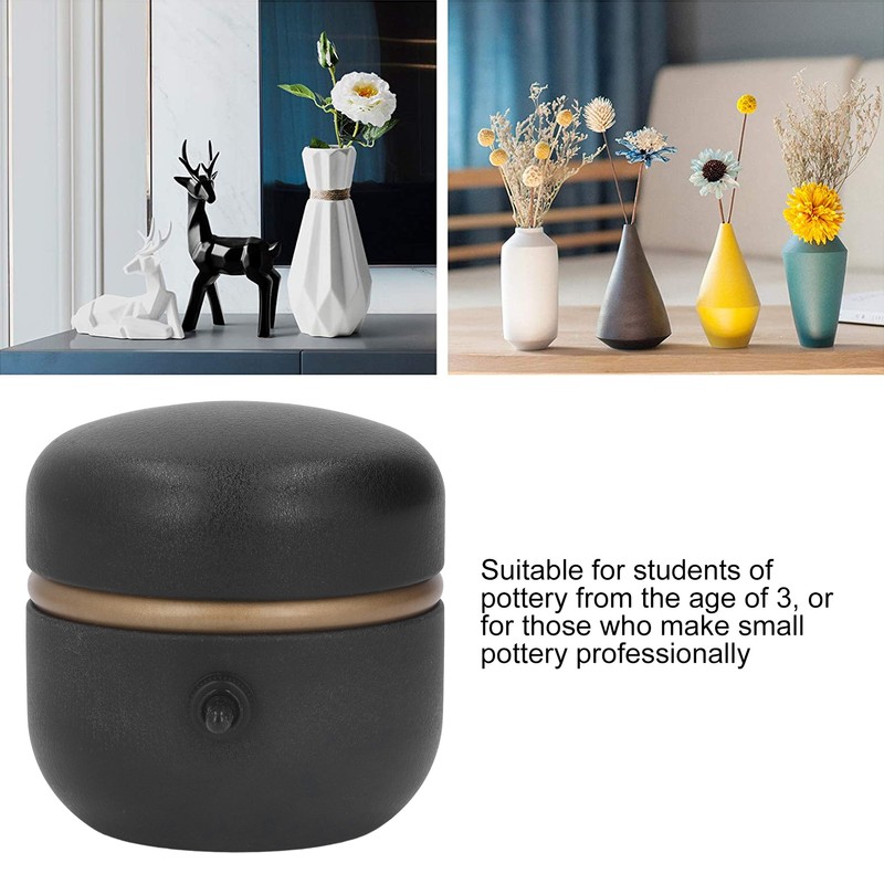 Mini Electric Pottery Wheel Machine Small Portable Black Pottery Forming