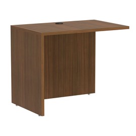 Alera VA353624WA Valencia Series 35 in. x 23-5/8 in. x 29-1/2 in. Reversible Return/Bridge Shell - Modern Walnut