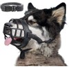 BARKLESS Dog Muzzle, Soft Silicone Basket Muzzle for Dogs, Allows