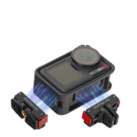 BEHORSE Action 5 Pro Magnetic Mount Adapter for DJI Osmo Action 5 Pro/Action 4/Action 3/ Action 2, Aluminum Alloy Quick Release Mount Accessories