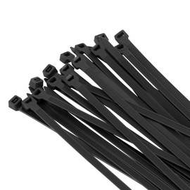 XINGO Exltra Long Zip Ties Heavy Duty 18 Inch, 120 LBS tensile strength large durable Nylon Cable Ties, Black Plastic Tie Wraps for Indoor and Outdoor Use (50 Pack)
