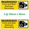 Dash Cam Recording Weatherproof Warning Stickers set of 5 Taxi