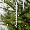 COMONS 30PCS Christmas Ivory White Icicle Ornaments,Threaded Ice Strips Decorative