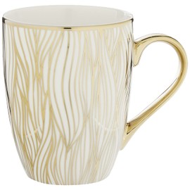 Certified International 26540SET6 Matrix 16 oz. Gold Plated Mugs, Set of 6, 5" x 3.25" x 4.5", Multicolored